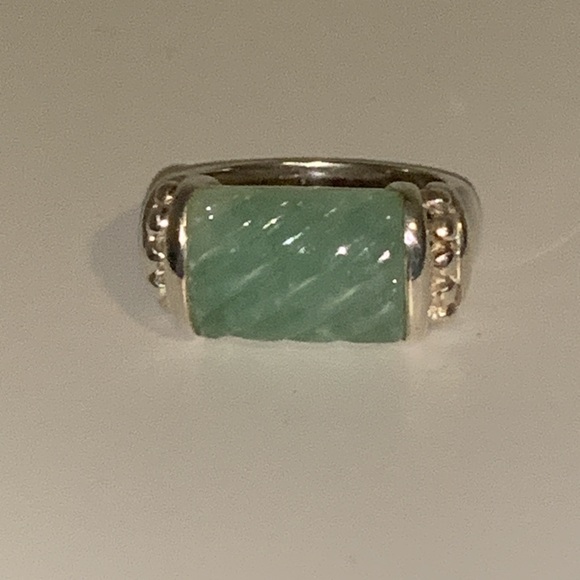 Judith Ripka Unisex Sterling Silver Classic Jade Ring - Picture 13 of 13